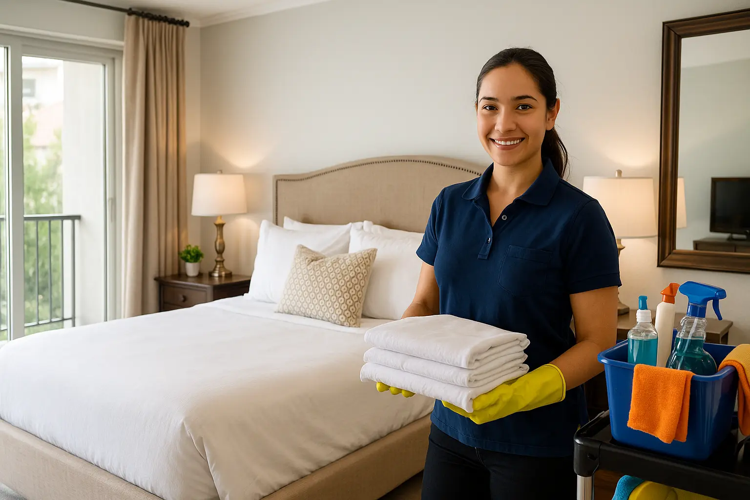 Cleaning an empty apartment in Miami